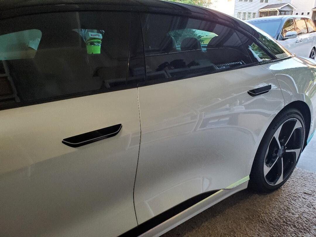 TWO Full Sets of Gloss Black OR Custom Color of Your Choice Door Handle Overlays For the 2021 - 2025 Lucid
