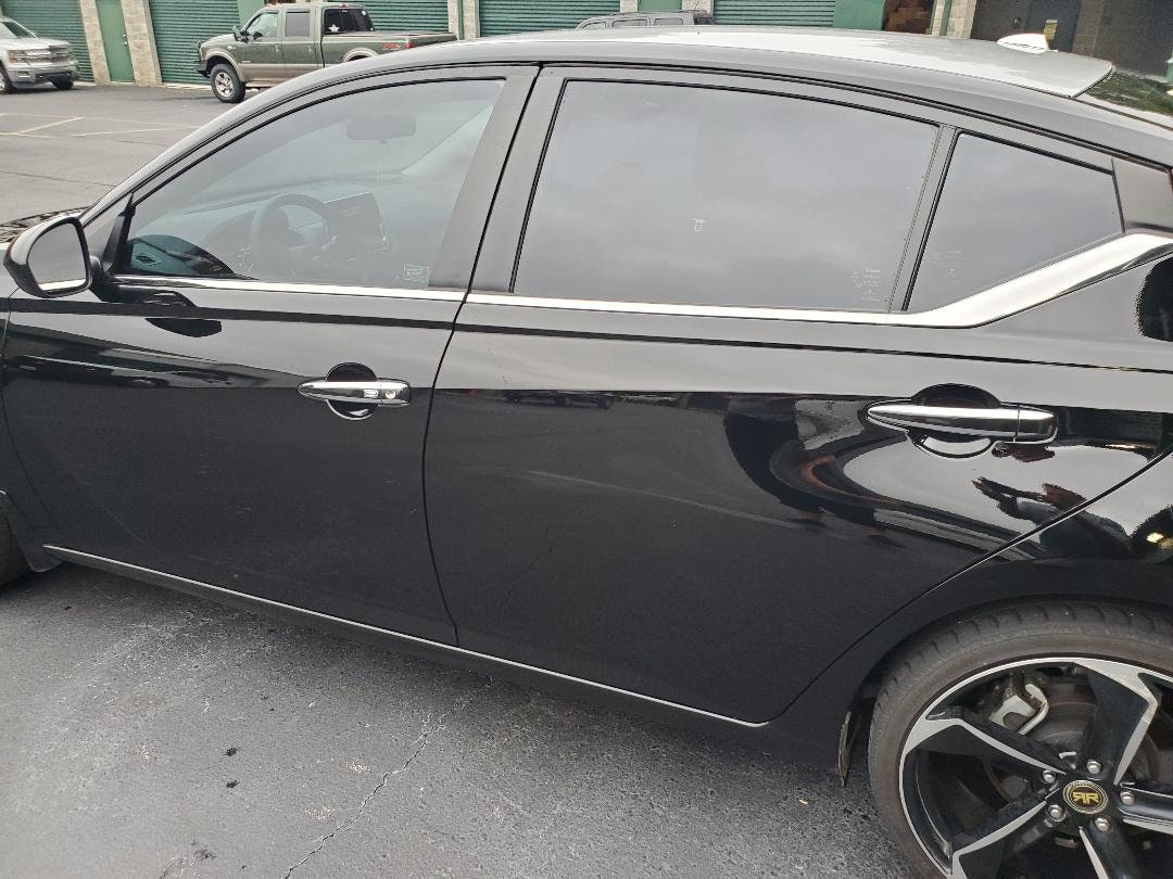 Full Set of Custom Black OR Chrome Door Handle Overlays / Covers For the 2020-2022 Nissan Sentra - You Choose the Color of the Middle Insert