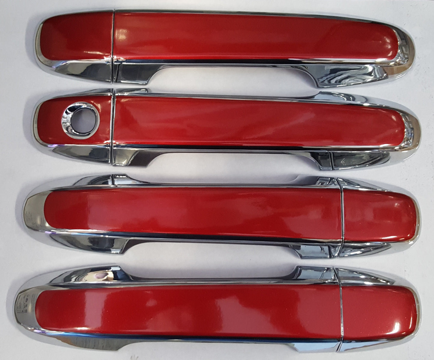 Full Set Custom Black OR Chrome Door Handle Overlays / Covers For 2019- 2022 Subaru Forester You Choose the Color of the Middle Insert