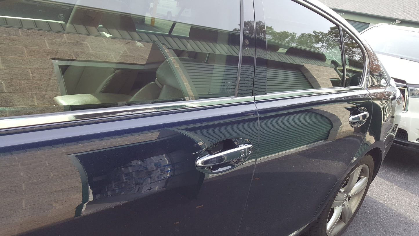 Full Set of Custom Black OR Chrome Door Handle Overlays / Covers For 2004 - 2006 Lexus RX330 - You Choose the Color of the Middle Insert