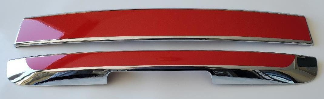 Set of 2 (Upper and Lower) Custom Black OR Chrome Tailgate Covers For the 2007 - 2014 GMC Yukon -- You Choose the Middle Color Insert