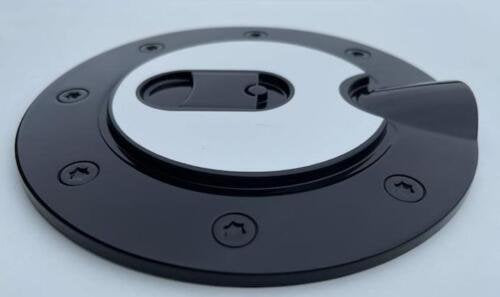 Custom Black OR Chrome Gas Door Cover For the 2007 - 2014 GMC Sierra-- You Choose the Middle Color Insert