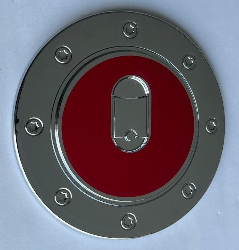 Custom Black OR Chrome Gas Door Covers For the 2015 - 2021 GMC Yukon -- You Choose the Middle Color Insert