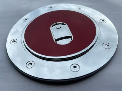 Custom Black OR Chrome Gas Door Cover For the 2007 - 2013 Chevy Tahoe -- You Choose the Middle Color Insert