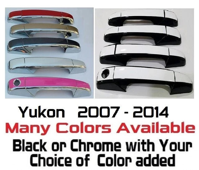 Custom Car Door Handle Overlays Covers For  2007 - 2014 GMC Yukon