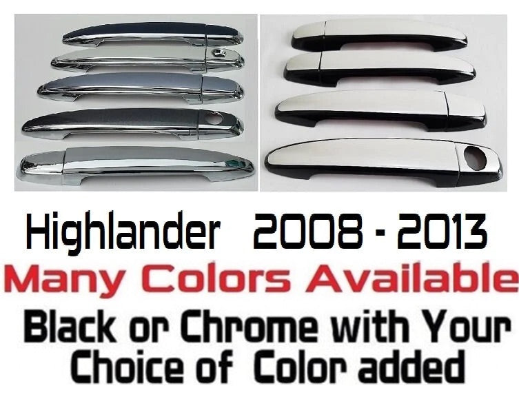 Custom Car Door Handle Overlays Covers For 2008 - 2013 Toyota Highlander