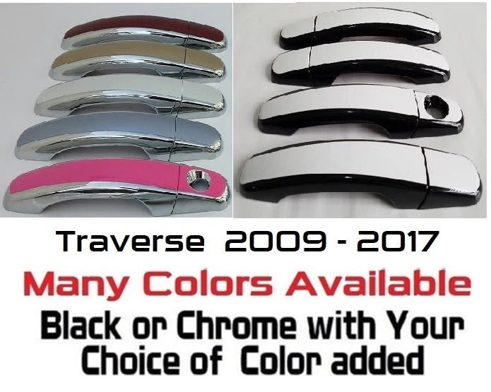 Custom Car Door Handle Overlays Covers For  2009 - 2017 Chevy Traverse