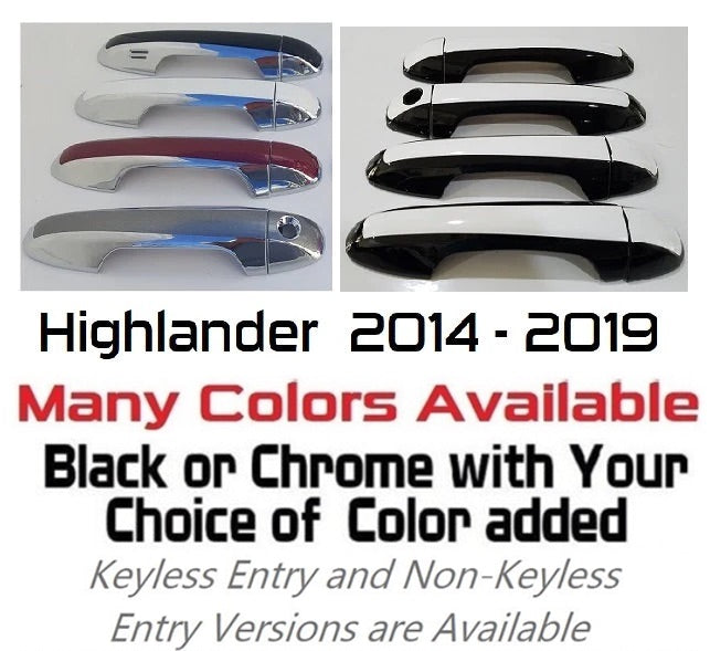 Custom Car Door Handle Overlays Covers For 2014-2019 Toyota Highlander