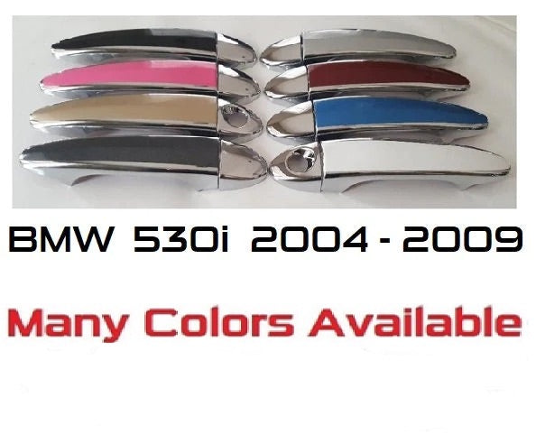 Custom Car Door Handle Overlays Covers For  2004 - 2009 BMW 530i Series