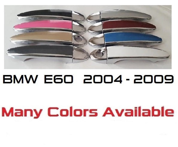 Custom Car Door Handle Overlays Covers For  2004 - 2009 BMW E60 Series