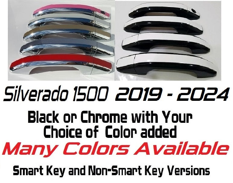 thumbnail image 2 of Torox Red Hot Door Handle Covers For 2014-2025 Chevy Silverado – 8 Pcs, Paint Code WA130X, No Smart Key 2 of 5
