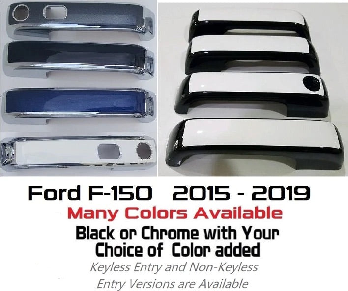 Custom Car Door Handle Overlays Covers For  2015 - 2019 Ford F150