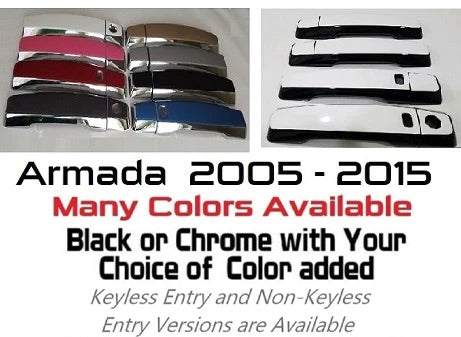 Custom Car Door Handle Overlays Covers For  2005-2015 Nissan Armada