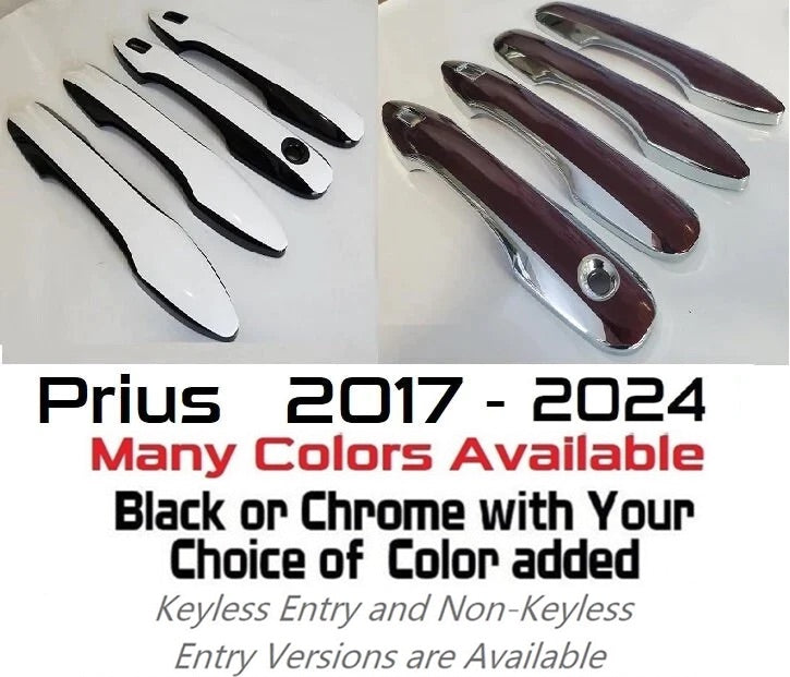 Custom Car Door Handle Overlays Covers For 2017 - 2022 Toyota Prius