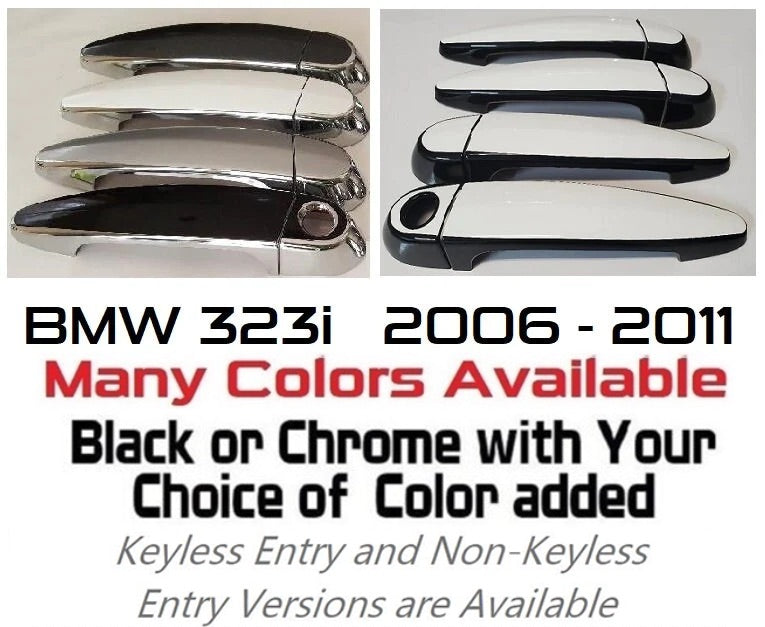 Custom Car Door Handle Overlays Covers For  2006 - 2011 BMW 323i Series