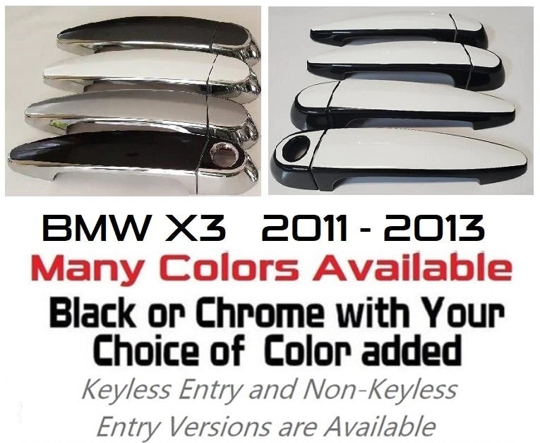 Custom Car Door Handle Overlays Covers For  2011 - 2013 BMW X3 Series