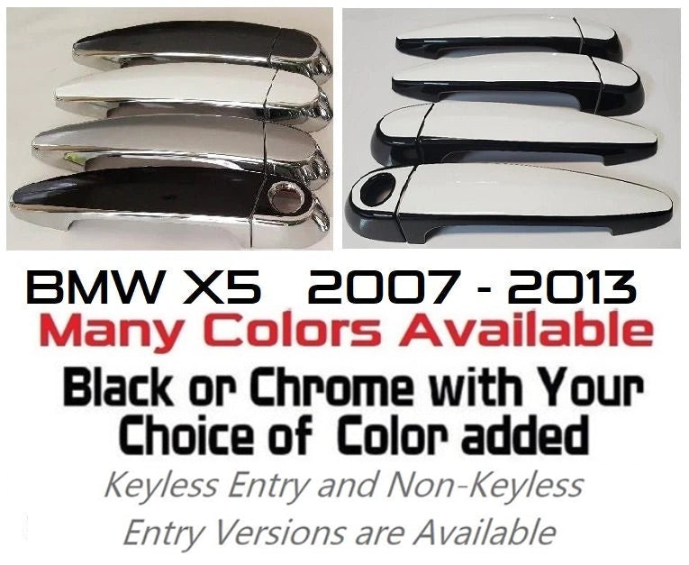 Custom Car Door Handle Overlays Covers For  2007 - 2013 BMW X5 Series