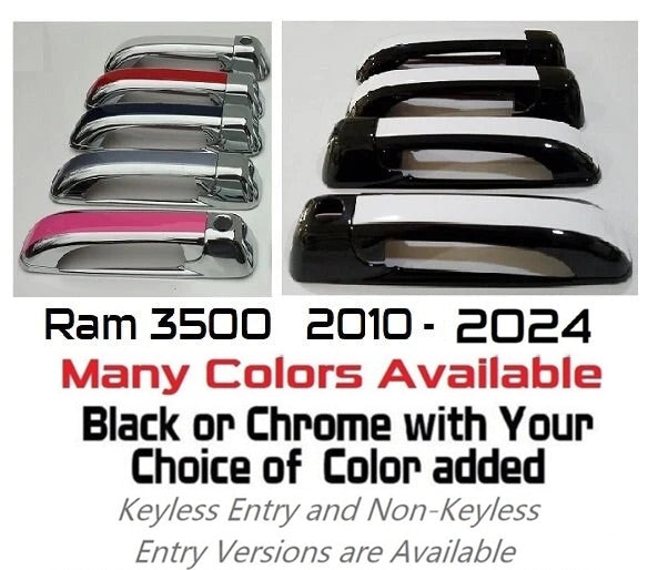 Custom Car Door Handle Overlays Covers For  2010 - 2024 Dodge Ram 3500