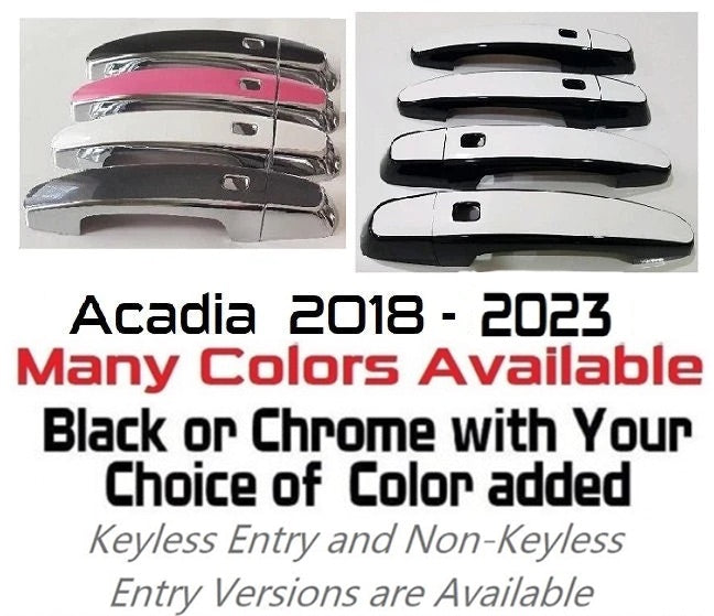 Custom Car Door Handle Overlays Covers For  2018 - 2023 GMC Acadia