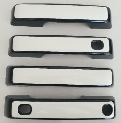 Full Set Custom Black OR Chrome Door Handle Overlays / Covers For the 2021 - 2025 Ford Bronco 4-Door -- You Choose the Middle Color Insert