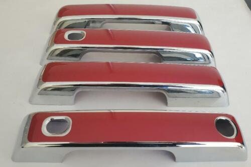 Full Set Custom Black OR Chrome Door Handle Overlays / Covers For the 2021 - 2025 Ford Bronco 4-Door -- You Choose the Middle Color Insert