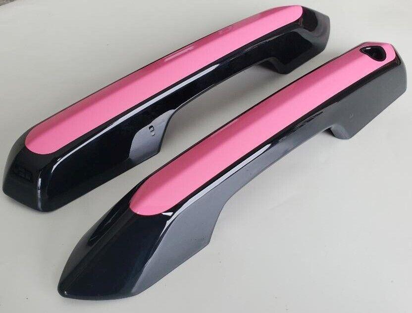 Full Set of Custom Chrome or Black Door Handle Overlays For the 2024 - 2026 Ford Mustang - You Choose the Color of the Middle Insert