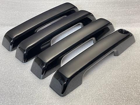 Full Set Custom Black OR Chrome Door Handle Overlays / Covers For the 2021 - 2025 Ford Bronco 4-Door -- You Choose the Middle Color Insert