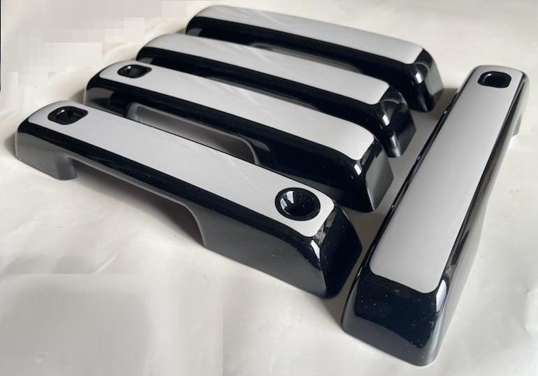 Full Set Custom Black OR Chrome Door Handle Overlays / Covers For the 2021 - 2025 Ford Bronco 5-Door -- You Choose the Middle Color Insert