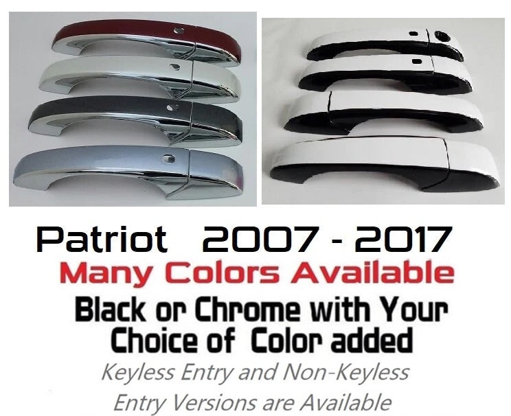 Custom Car Door Handle Overlays Covers For  2007 - 2017 Jeep Patriot