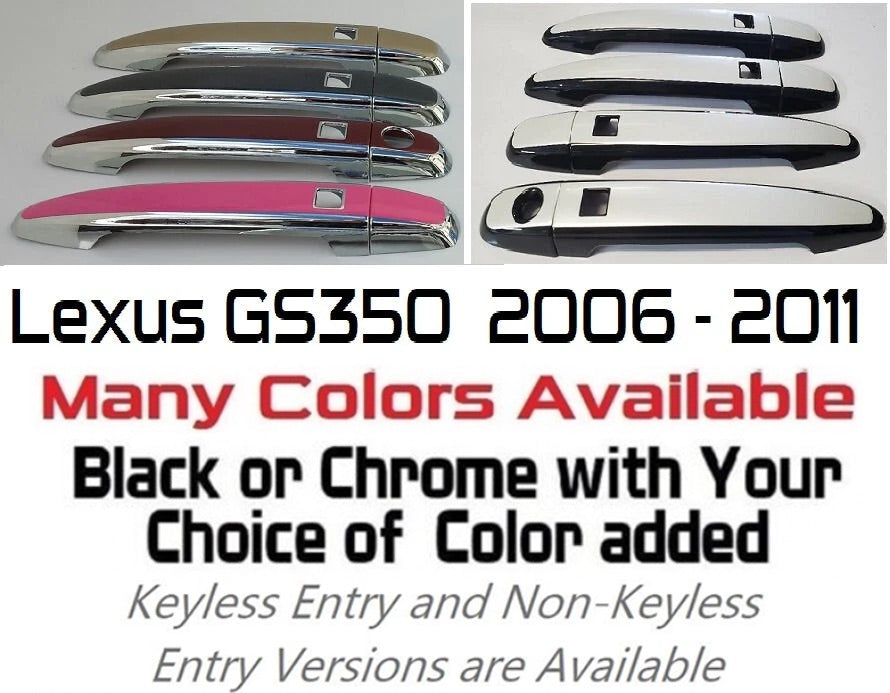 Custom Car Door Handle Overlays Covers For 2006 - 2011 Lexus GS350