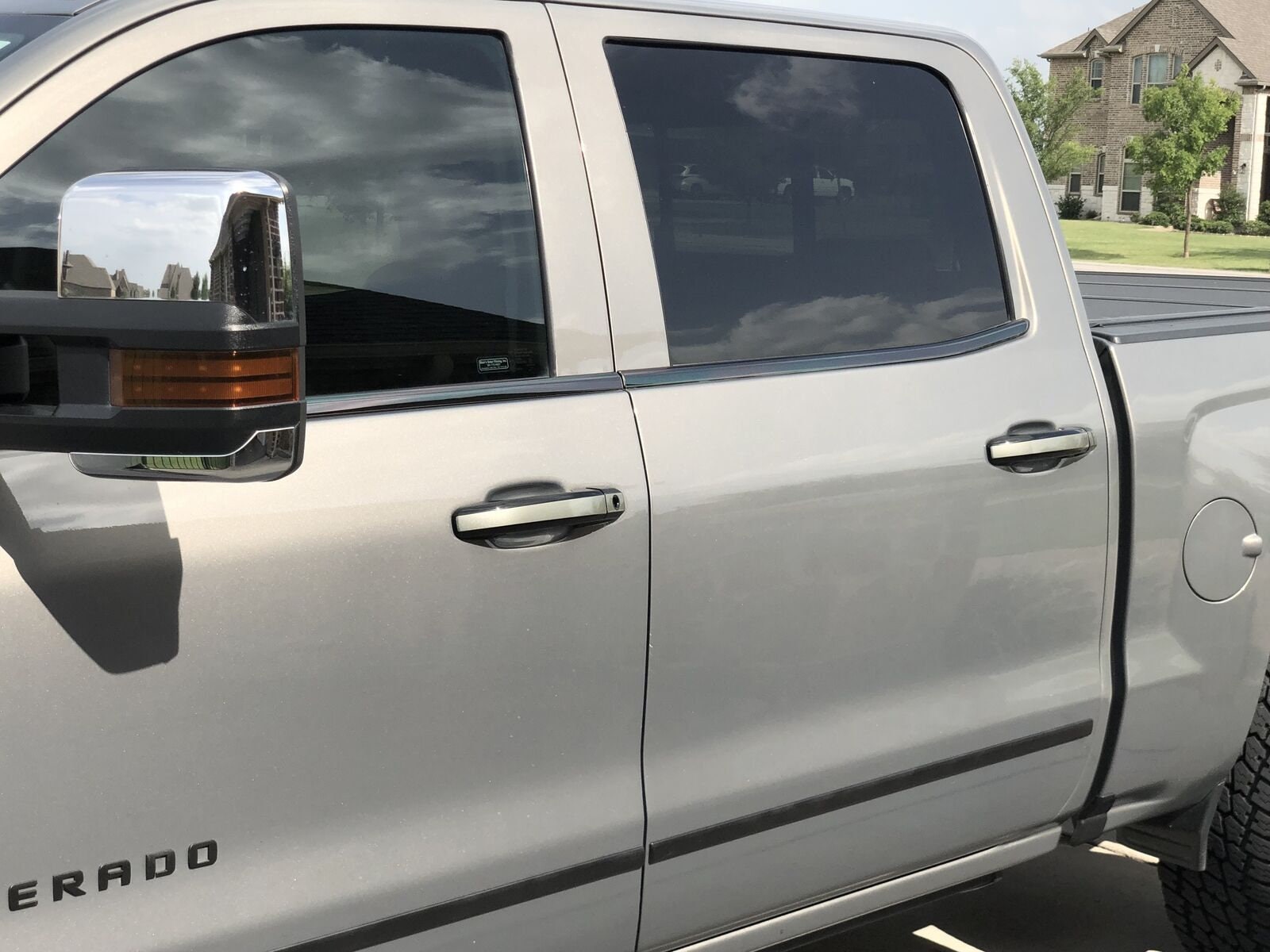 Full Set of Custom Black OR Chrome Door Handle Overlays / Covers For the 2021 - 2022 Chevy Tahoe  -- You Choose the Middle Color Insert