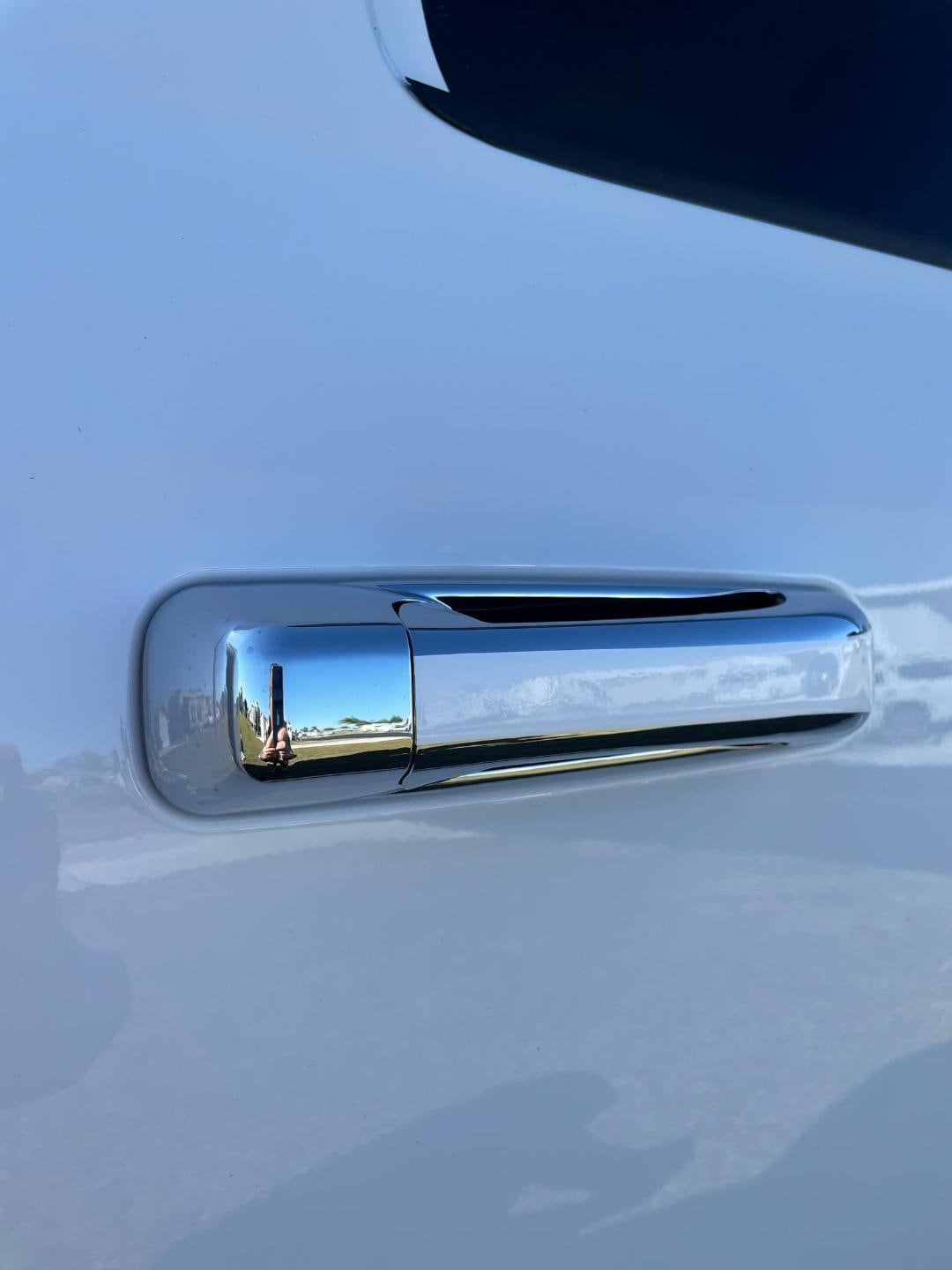Full Set of Custom Black OR Chrome Door Handle Overlays / Covers For the 2006 - 2010 Jeep Commander -- You Choose the Middle Color Insert