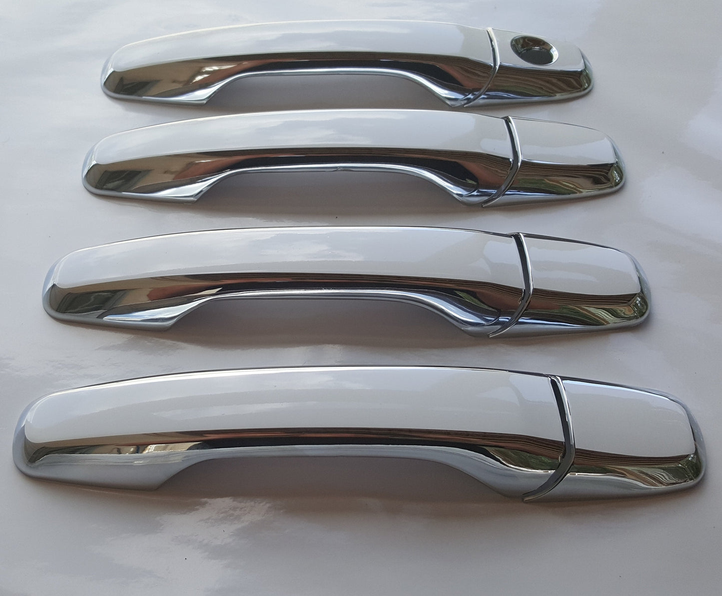 Full Set of Custom Black OR Chrome Door Handle Overlays / Covers For the 2011 - 2014 Ford Edge  -- You Choose the Middle Color Insert
