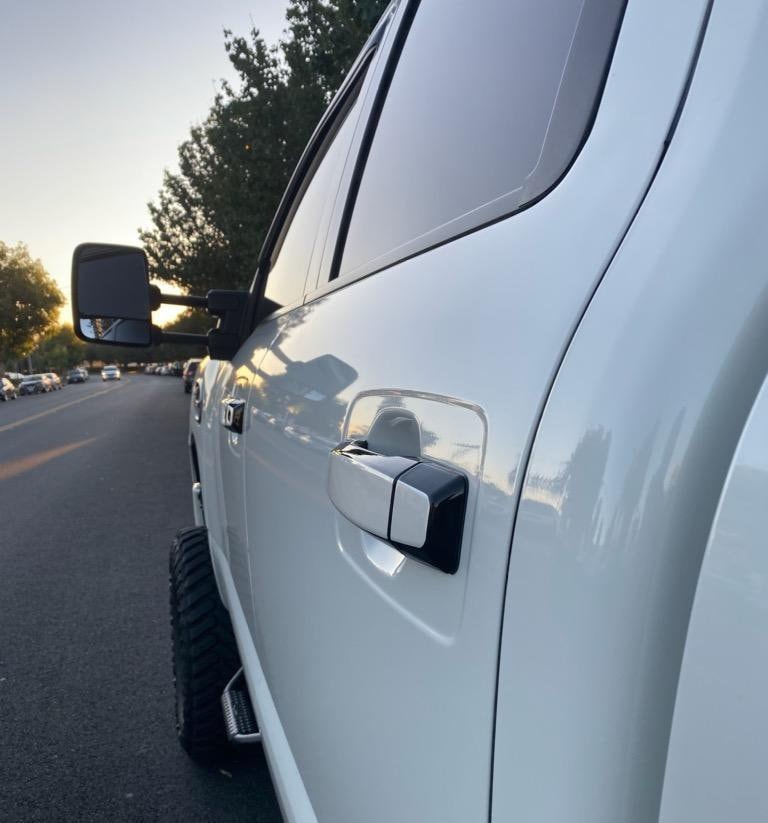 Full Set of Custom Black OR Chrome Door Handle Overlays / Covers For the 2005-2015 Nissan Armada -- You Choose the Color Insert
