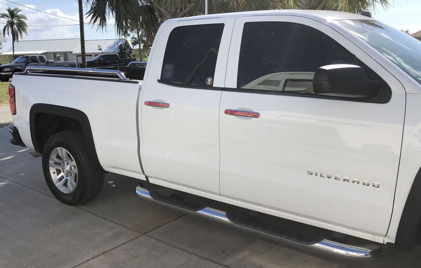 Full Set of Custom Black OR Chrome Door Handle Overlays / Covers For the 2021 - 2022 Chevy Tahoe  -- You Choose the Middle Color Insert
