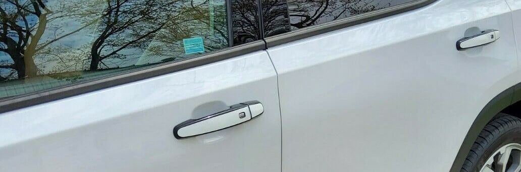 Full Set of Custom Black OR Chrome Door Handle Overlays / Covers For the 2015 - 2019 Chevy Volt -- You Choose the Middle Color Insert