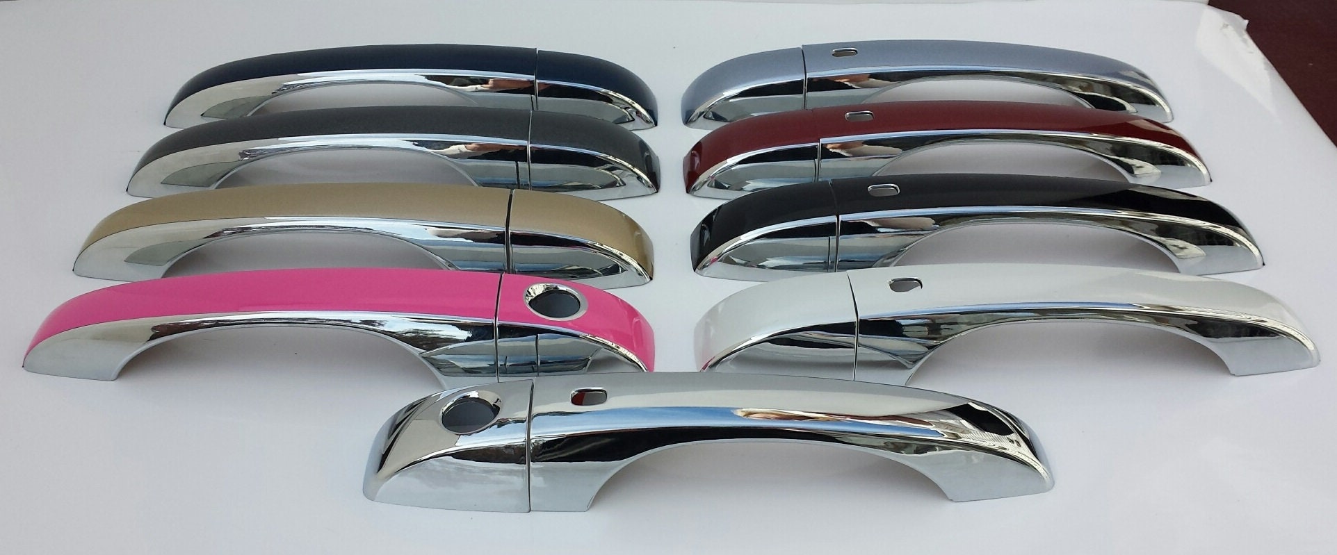 Full Set Custom Black OR Chrome Door Handle Overlays / Covers For the 2009- 2019 Dodge Journey