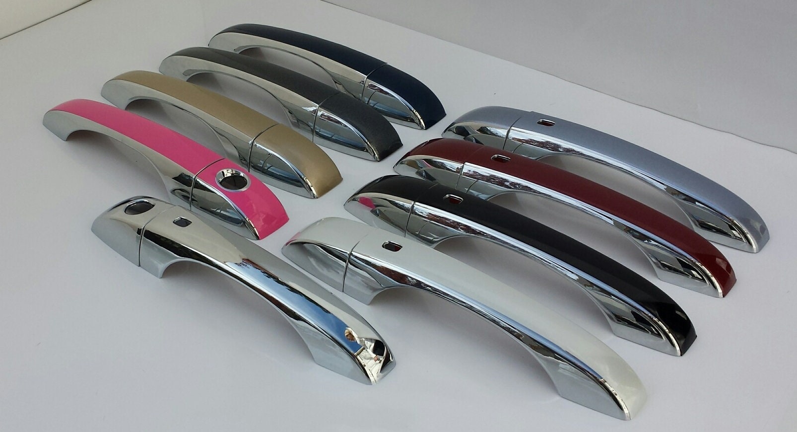 Full Set Custom Black OR Chrome Door Handle Overlays / Covers For the 2009- 2019 Dodge Journey