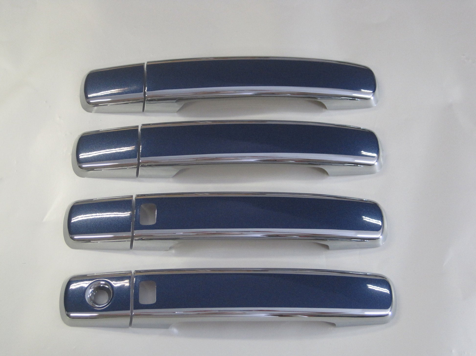 Full Set of Custom Black OR Chrome Door Handle Overlays / Covers For the 2007 - 2012 Nissan Altima  - Choose the Color of the Middle Insert