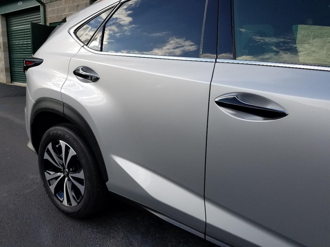 Full Set of Custom Chrome Door Handle Overlays / Covers For 2015 - 2017 Lexus NX200t - You Choose the Color of the Middle Insert