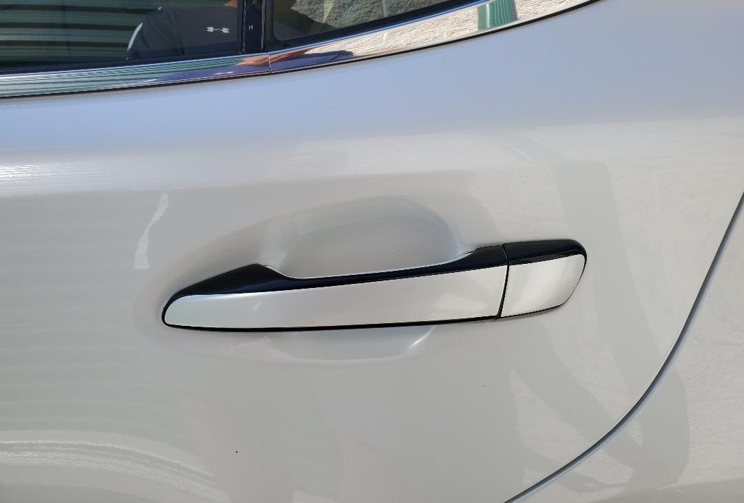 Full Set of Custom Black OR Chrome Door Handle Overlays / Covers For 2013 - 2019 Lexus ES300h - You Choose the Color of the Middle Insert