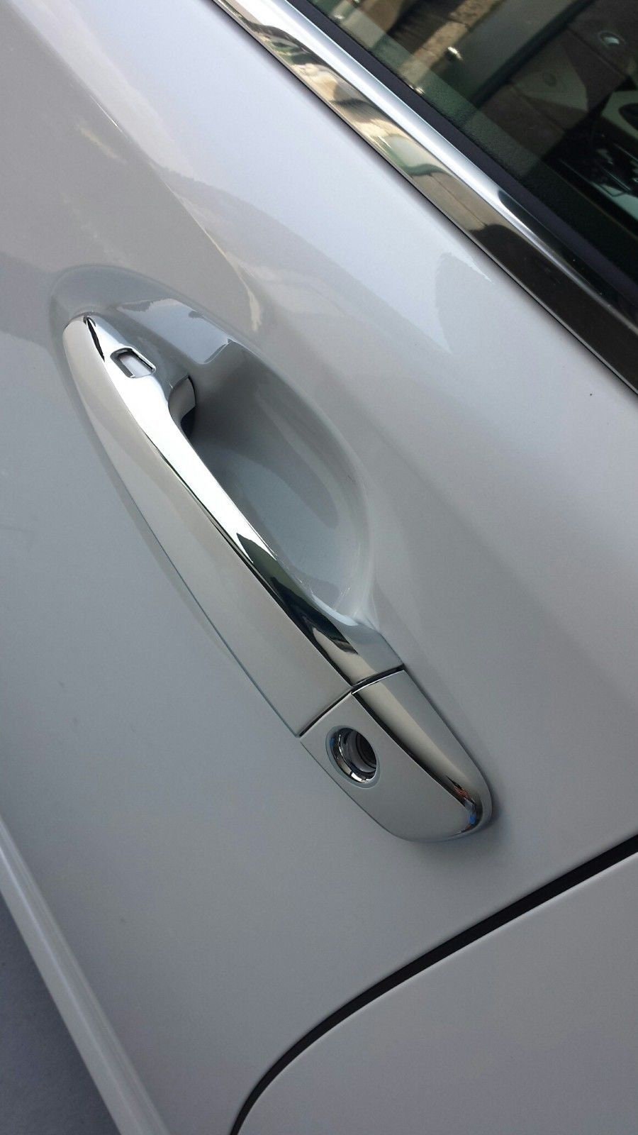 Full Set of Custom Black OR Chrome Door Handle Overlays / Covers For 2010 - 2015 Lexus RX350 - You Choose the Color of the Middle Insert