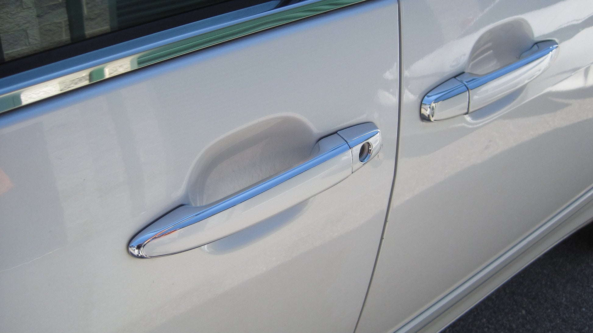 Full Set of Custom Black OR Chrome Door Handle Overlays / Covers For 2007 - 2011 Lexus GS450h - You Choose the Color of the Middle Insert