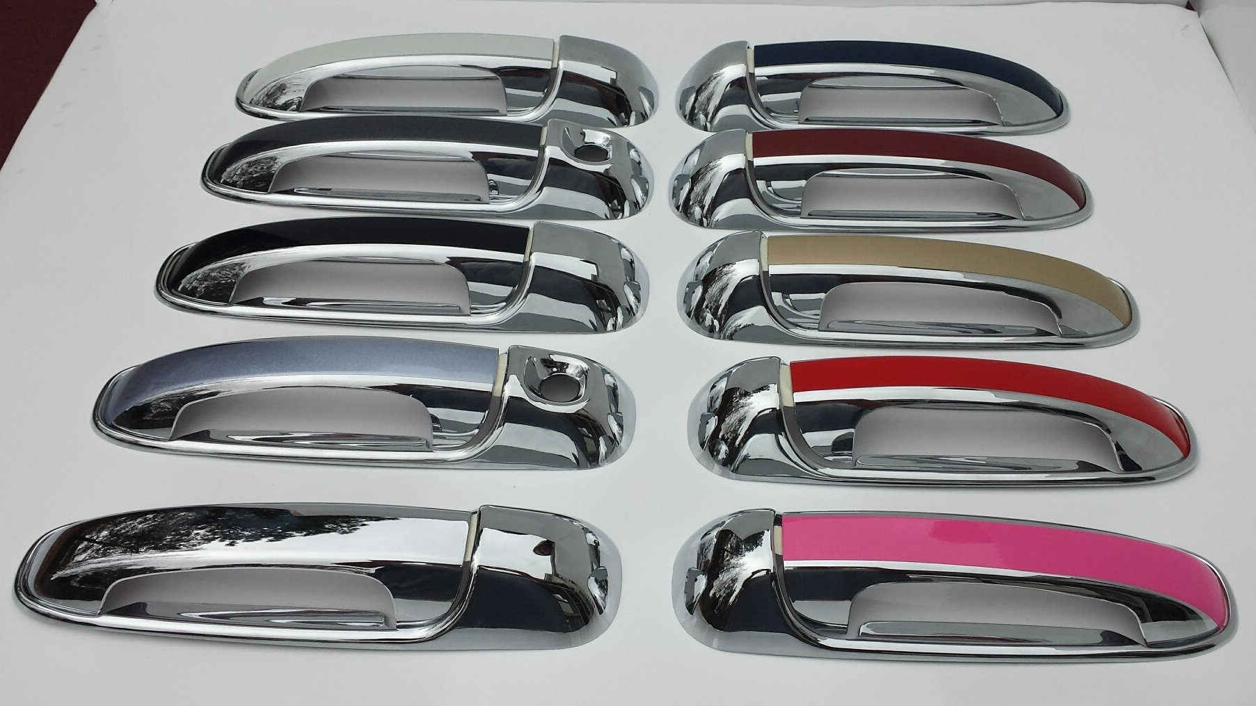 Full Set Custom Black OR Chrome Door Handle Overlays / Covers For the 2002 - 2008 Dodge Ram Truck
