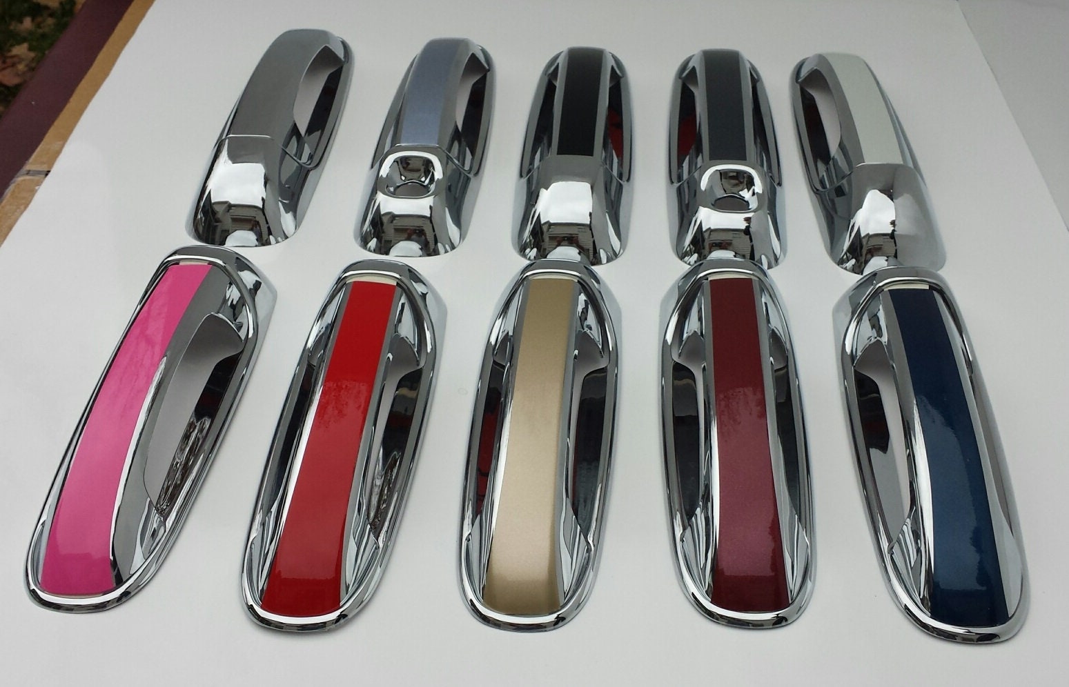 Full Set Custom Black OR Chrome Door Handle Overlays / Covers For the 2002 - 2008 Dodge Ram Truck