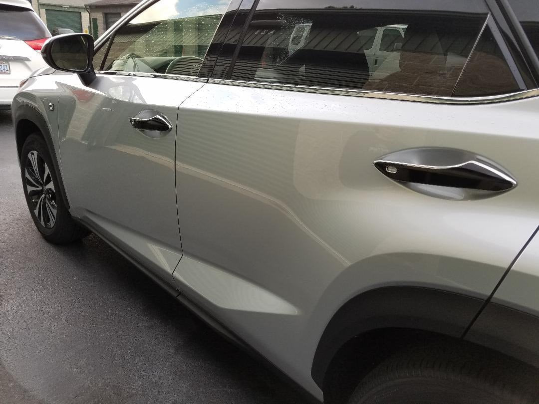 Full Set of Custom Chrome Door Handle Overlays / Covers For 2015 - 2019 Lexus NX300h - You Choose the Color of the Middle Insert
