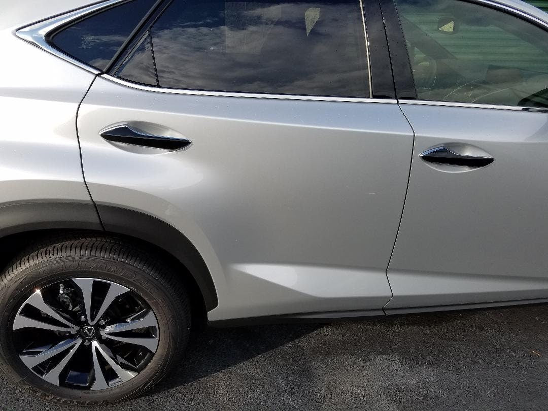 Full Set of Custom Chrome Door Handle Overlays / Covers For 2015 - 2017 Lexus NX200t - You Choose the Color of the Middle Insert