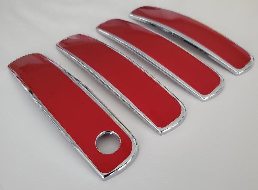Full Set Custom Black OR Chrome Door Handle Overlays / Covers For the 2011 - 2021 Dodge Charger