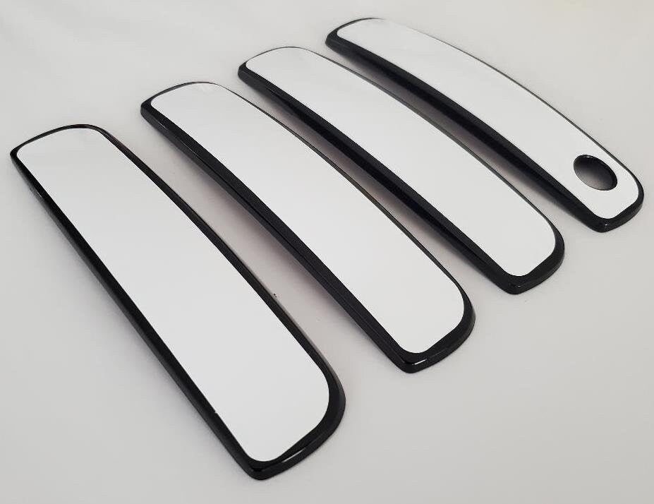 Full Set Custom Black OR Chrome Door Handle Overlays / Covers For the 2011 - 2021 Dodge Charger