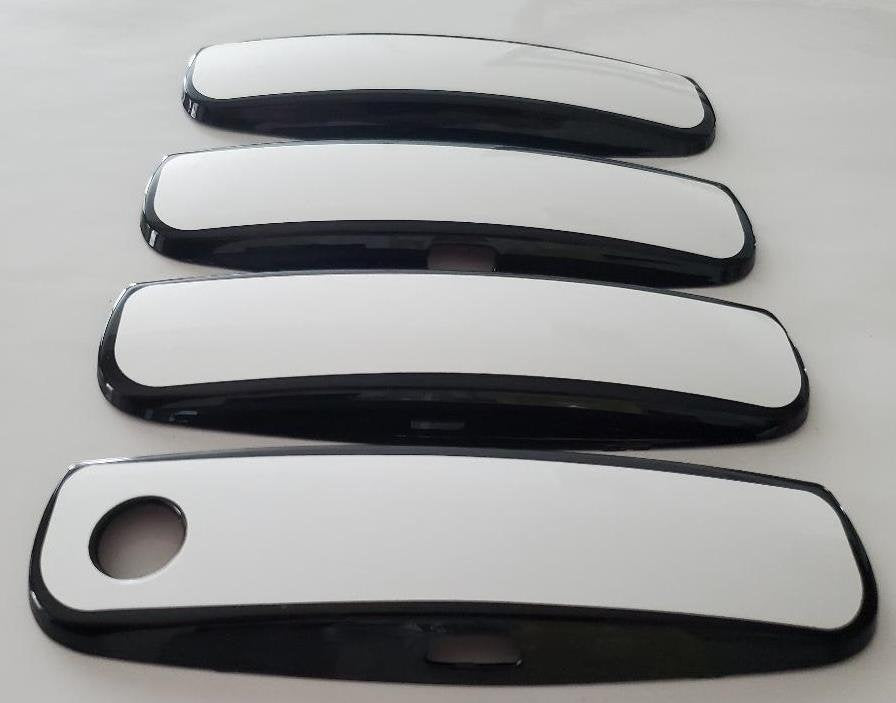 Full Set Custom Black OR Chrome Door Handle Overlays / Covers For the 2011 - 2021 Dodge Charger